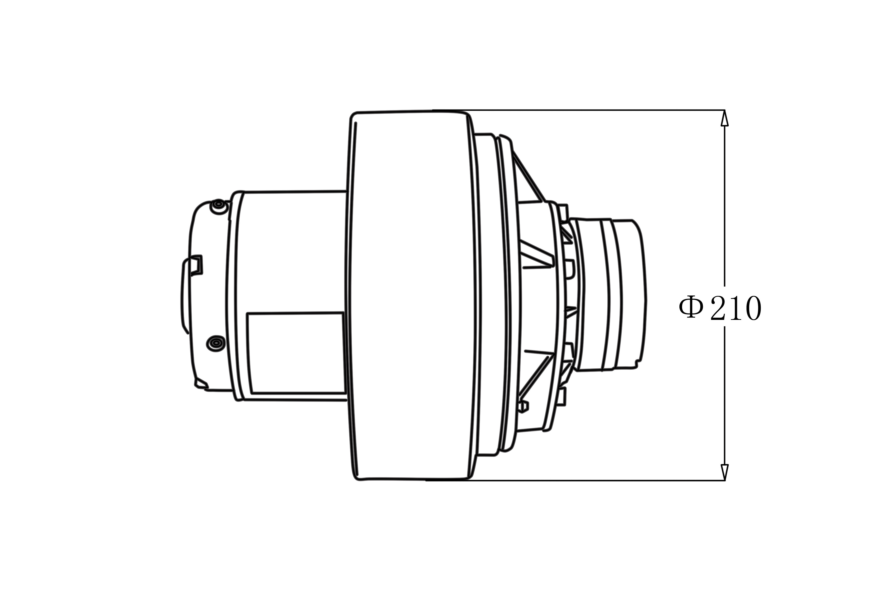 блок колеса привода постоянного магнита 210*70mm 2.6NM 650w