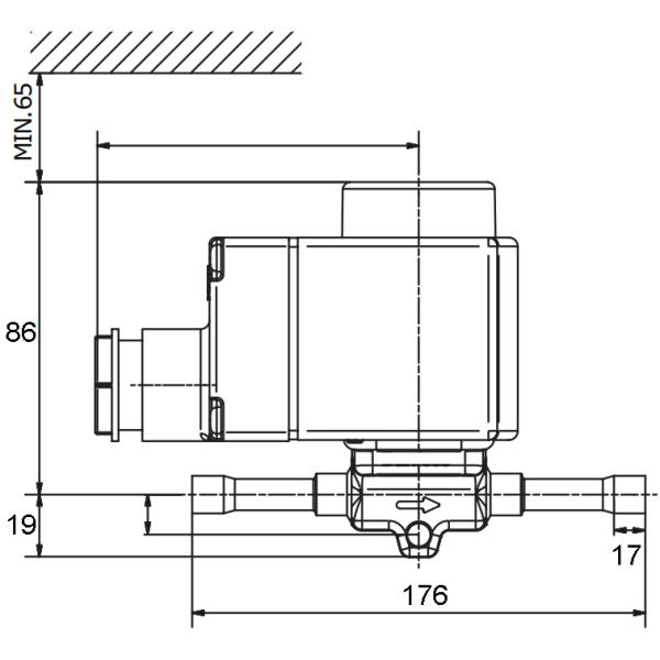 032F1225 EVR 15 NC 7/8'' Solder ODF Refrigeration Solenoid Valve