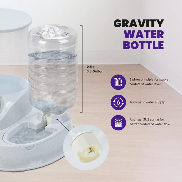 Dry Food Cat Gravity Feeder With Automatic Water Dispenser