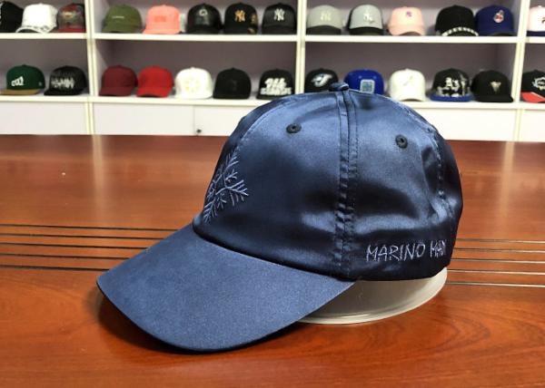 Wholesale high quality material silk mix color  6panel curve bill structured baseball caps hats