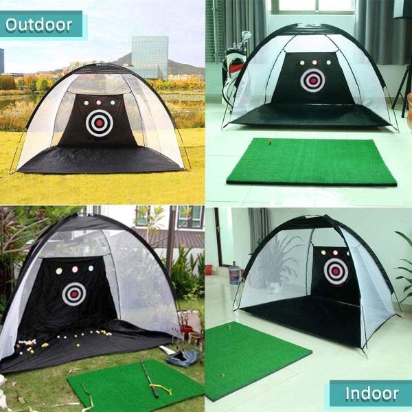 Golf Hitting Cage Practice Aid For Outdoor, Golf Practice Net, Hitting Aids Nets, Portable Golf Impact Nets Cages