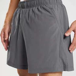                  OEM Workout Woven Shorts Polyester Double Layer Customized Logo Print Embroidery Comfortable Breathable Shorts for Men             