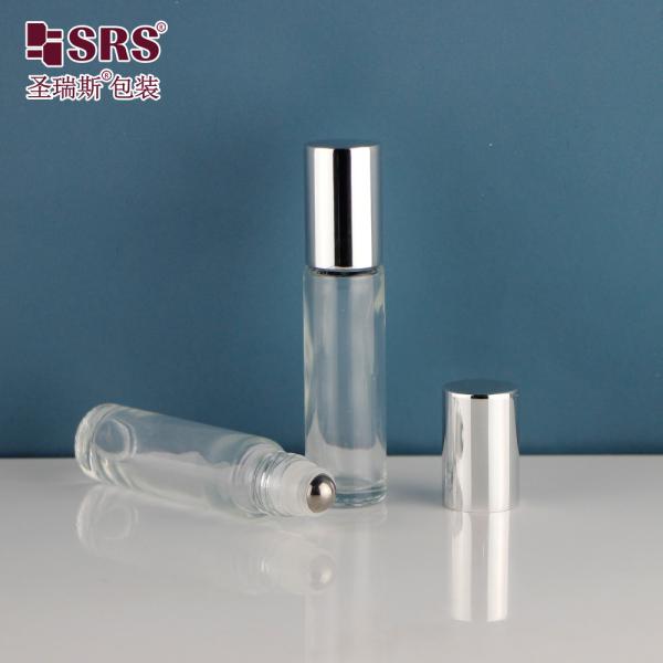 Glass Aluminum Wall Roll On Bottle For Personal Care 10ml Capacity Customizable Color / Logo Anti Acne
