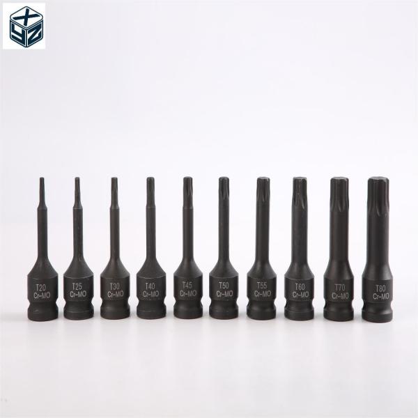 Black Phosphate Finish 20pcs 78 series T20 to T80 CR-MO Material Durable Impact Socket Set
