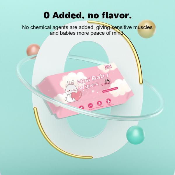 Portable Unscented Wet Wipes Non Fragrance   MINI Wet Wipes Alcohol Free For Travel
