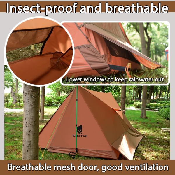 Breathable Lightweight 2 Man 1.53kg Survival Gear Tent