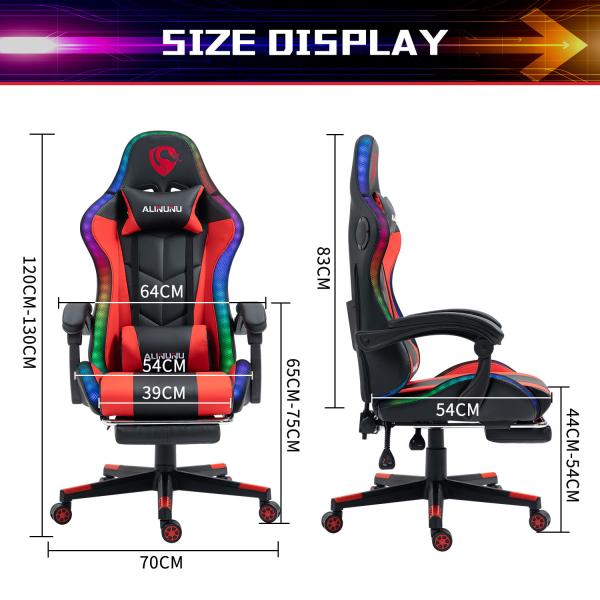 Get the Ultimate Gaming Experience with this Leather RGB Racing Computer Gaming Chair