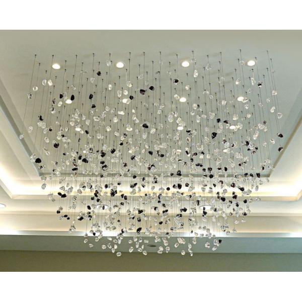 Nordic Style Modern Indoor Decoration Light Villa Mall Staircase Handmade Art Glass Chandelier Customize