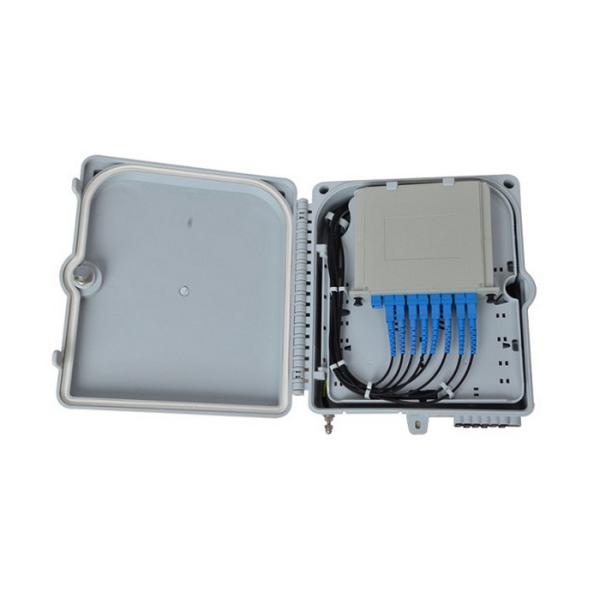 ABS Material Fiber Optic PLC Splitter 1X8 SCUPC Cassette Type Grey For WDM - PON​