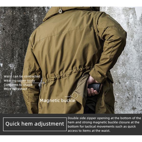 Strong Checkered Men Windbreaker Jacket Cotton Polyester Fabric Rainproof