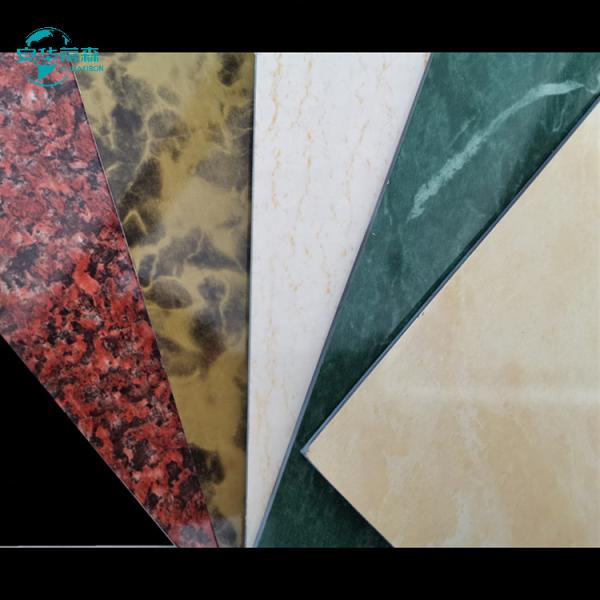 1220mm Width Glossy Surface Finish Marble Grain ACP Aluminum Composite Panel