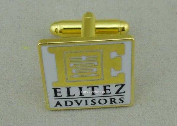 Customized Personalized Tie Bar For Business Gifts / Hard Enamel Promotional Cufflink