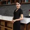 Hotel Bar Clothes Short Sleeve Cotton Chef Kitchen Manager Uniform for Restaurant