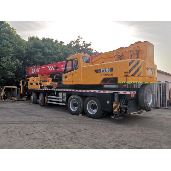 SANY 75 Ton STC750 Cranes de caminhões móveis hidráulicos usados com motor original
