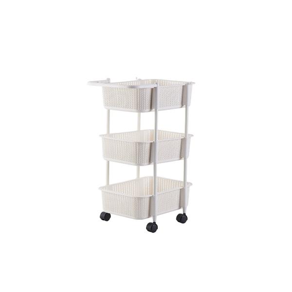 Tall 95.5cm Large Plastic Laundry Basket 3 Tier Laundry Basket With Wheels