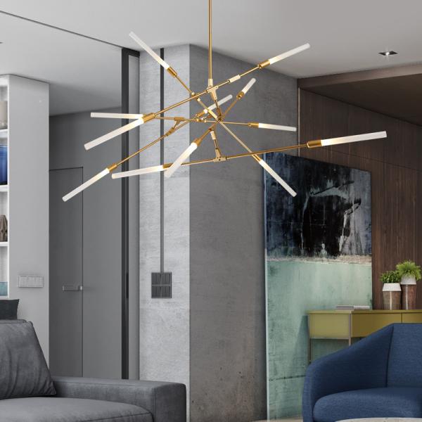 LED Sputnik Chandelier Lighting For Studio Living Bar Kitchen suspension light Dawn Chandelier(WH-MI-186)