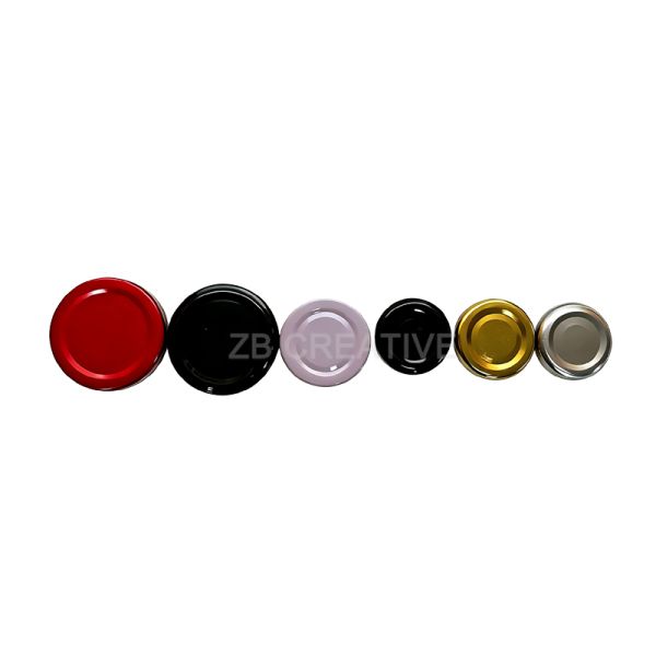 Tinplate Aluminum Screw Lug Caps 38mm-82mm with Airtight Seal Leakproof and High Heat Resistant Liner for Food Glass Jars