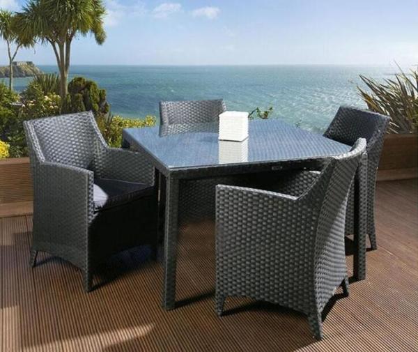 All weather Aluminium PE Rattan chairs Hotel Outdoor Garden Patio chair and table
