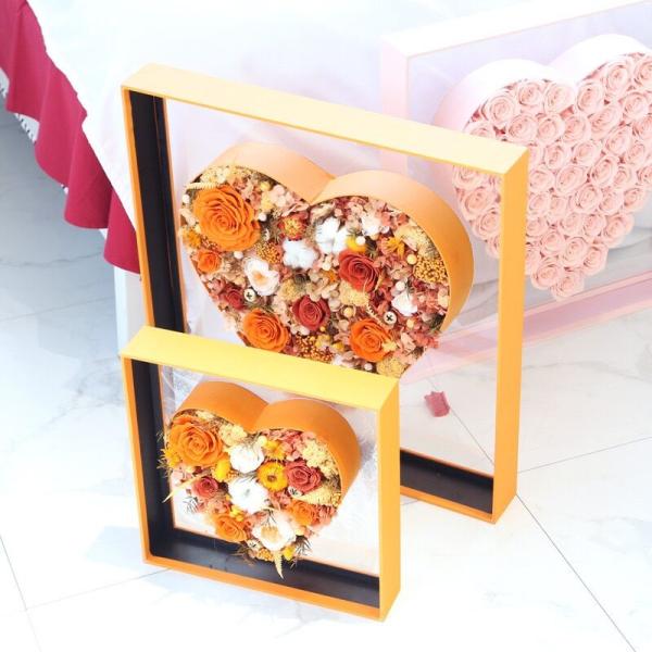 Wholesale Valentine Gifts preserved flower box logo preserved rose in acrylic gift box