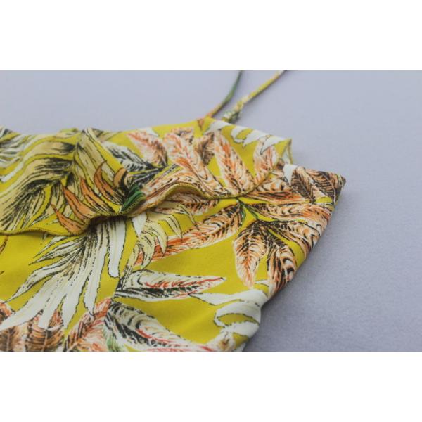 Fashion Style Custom Womens Dresses Cold Shoulder Straps Flower Print Dress