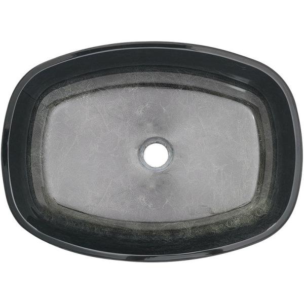 Scratch Resistant Glass Table Top Wash Basin Green Colour Engraving Modern