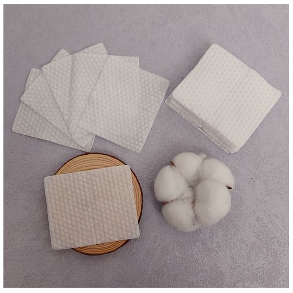 Custom Logo Premium Disposable Cotton White Facial Make-Up Remover Pads Soft Skin Care Cleaning OEM