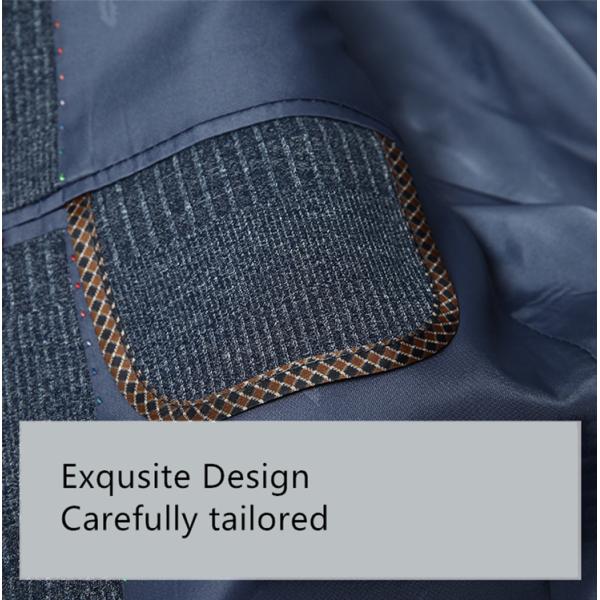 Knit Fabric formal Suit Navy Mens Slim Fit Casual Blazer