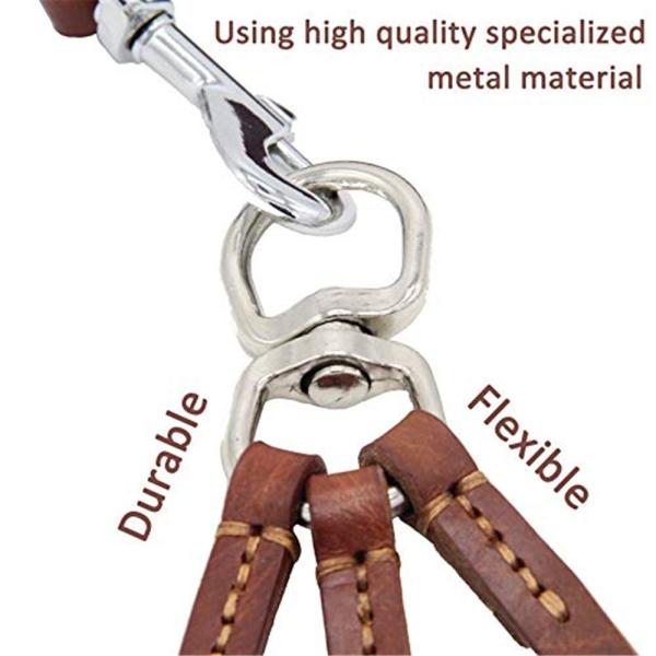 3 поводка кожи собаки пути Хандмаде для 3 шарнирного соединения собак 360° вращают свободно