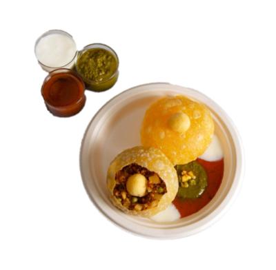 Dinner Event White Color Different Sizes Eco-friendly Paper Tray Bagasse Lightweight Paper Plate