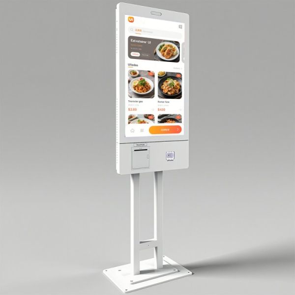 27/32 Inch Floor Standing Touch Screen Self Service Kiosk with 1920X1080 Resolution for Self Ordering and Interactive Use