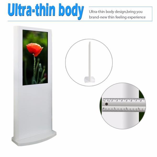 Led Backlight Interactive Touch Screen Kiosk 4K Resolution 3840 * 2160 Aluminum Frame