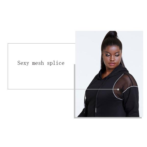 OEM 200g Women'S Plus Size Yoga Wear sexy long Sleeve Workout Hoodie