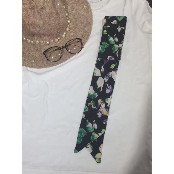 2017 wholesale assorted viscose ribbon seersucker Imitated silk neck scarf for women 8*150cm