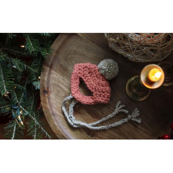 Y-Z Dog Clothing Accessories Handmade Dog Beanie with Pom Pom Crochet Knit Dog Hat Gift