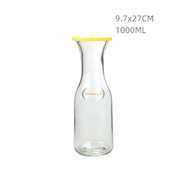 Reusable Glass Milk Jars Vintage Milk Drinking Bottles 1000ML