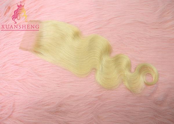 Raw Virgin Hair 613# Body Wave Hair 4*4 Closure No Chemical Cuticle Aligned