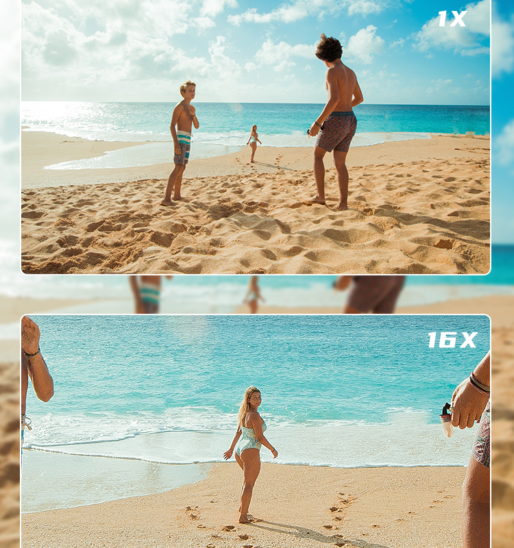 2.7K  Waterproof Camera 2.7+1.8 Inch Screen 16X Digital Zoom 13FT Underwater Anti-Shake Snorkeling Swimming and Diving Camera