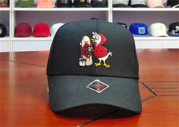 ACE OEM ODM Unisex Creative Custom Flat Embroidery Animal Logo Baseball Curve Brim Cap Hat