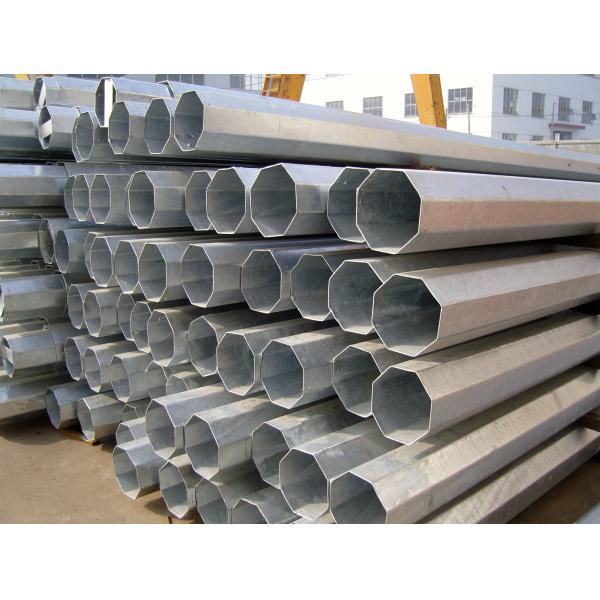 Two Section 3.8mm Metal Power Pole Traditional Column With FRP And Bitumen
