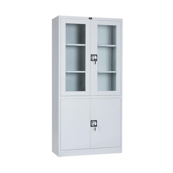 Arquivo de vidro Lockable de aço da porta do armazenamento da roupa