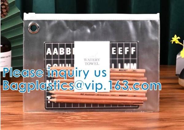 Biodegradable Custom Logo Travel Vinyl Waterproof Beach Zipper Cosmetic Bag TPU PVC Toilet Wash Bag