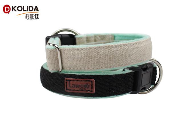 Four Sizes Reflective Dog Collars Stainlee Steel Material Ring For Walking / Training