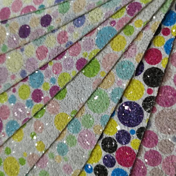 Categoria 3 Chunky Glitter Sheet Leather Fabric do saco da sapata da decoração do hairbow de DIY