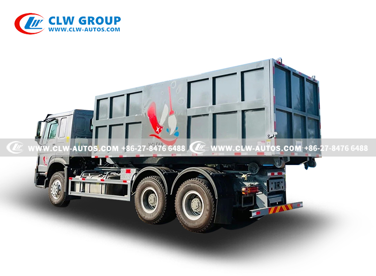 Правая рука SINOTRUK 336HP управляя мусоровозом с Multi креном с открытой коробки отброса