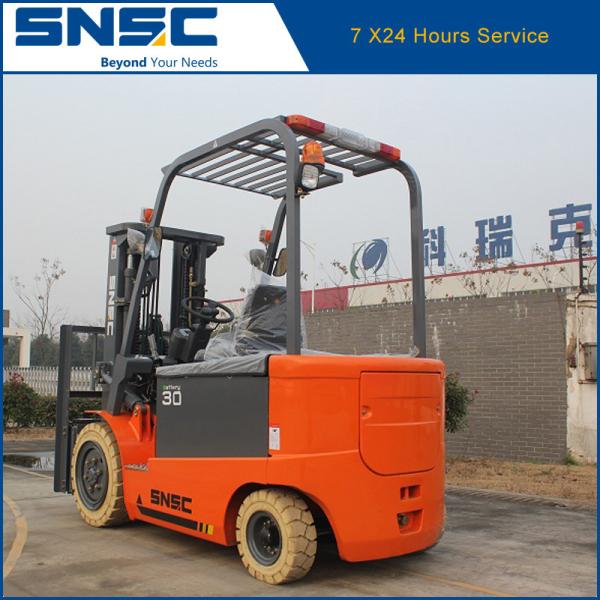 Snsc Lift Trucks 3 тонны электрический вилочный погрузчик с подъемной высотой 3000-7000 мм и двигателем переменного тока