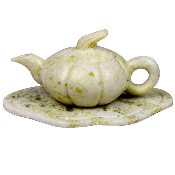 2024 Xiuyu Jade Teapot A Set of Natural Jade for Business Gift Polished Technique