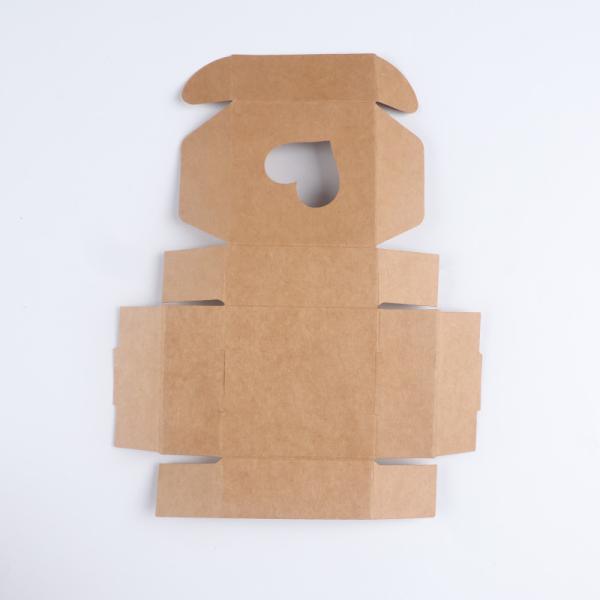 Conjunto de cajas de correo de la ventana de Kraft de corazón Natural Negro Blanco Alimentos de embalaje seguro Picnic Preparación de pasteles Cajas de repostería