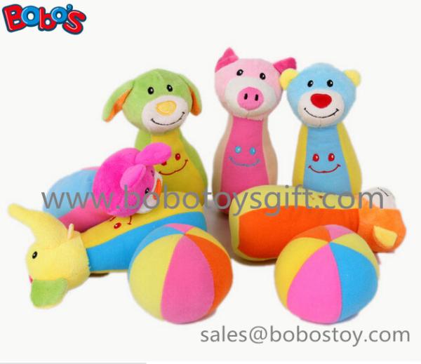 7 Plush Baby Farm Friend Bowling Ball Toy  Stuffed Animal Style Kids Bowling Ball Toy
