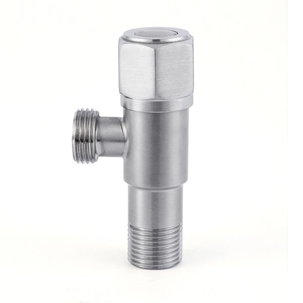 OEM SS304 Brushed Angle Valve For Toilet 1/2