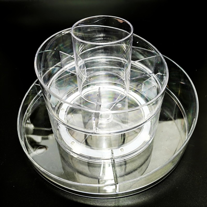 Cosmetic Storage Box Transparent Desktop Rotatable Makeup Brush Storage Tube Home Dressing Table Skin Care Products Storage Rack